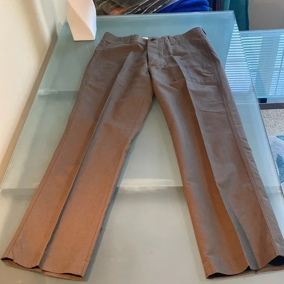 Linen Pants Banana Republic Linen Blend High Waist Straight Leg Pants Size 30/32 - Picture 2 of 12